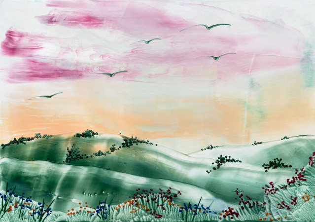 Pastel Dawn - Dales Impressions Encaustic Art Print