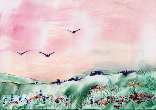Moorland - Dales Impressions Encaustic Art Print