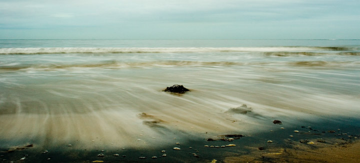 to Stake a Claim - The sea Stakes its claim on everything on the beach, Amble, Northumberland